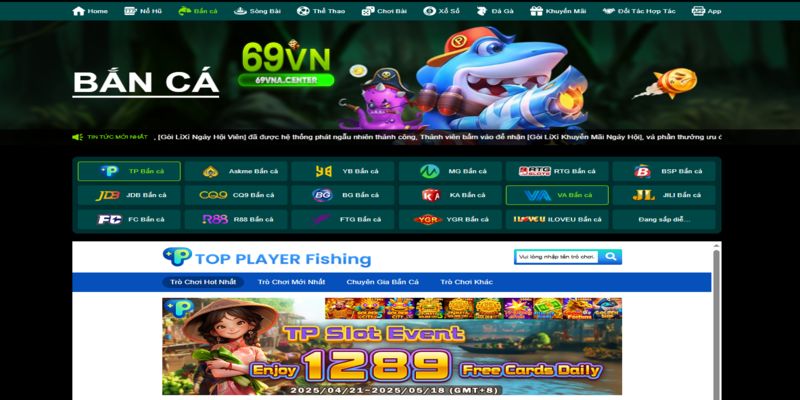 Bắn cá với loạt tựa game đa màu sắc